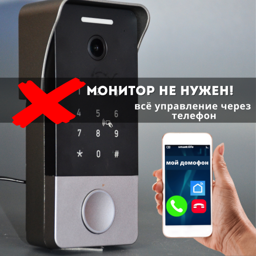 Вызывная панель со считывателем и кодовой KubVision 96236 1080P wifi